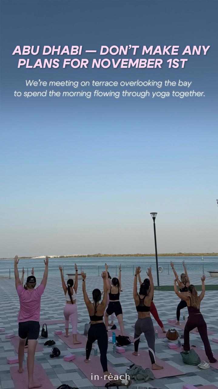 Nov 1 - Abu Dhabi - Morning Yoga + Brunch at Zali